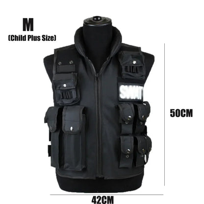 Multi Pockets Tactical Vest Hunting Outdoor Waistcaot SWAT Training CS Game Waist Coat Paintball Modular Security Guard Vests