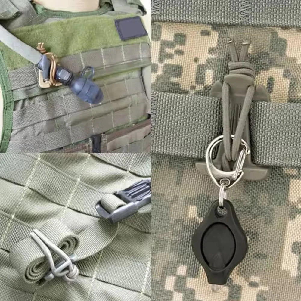 5Pcs Backpack Buckle Clamp Carabiner Survival Gear Tools Carabiner Clips Outdoor Nylon Camping Bag Hanger Hook Wild Hike