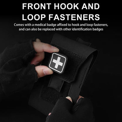 Small Trauma Pouch  Compact Empty EDC First Aid Storage Bag Portable Stop Bleeding Gear Organizer for Supplies & Surviva