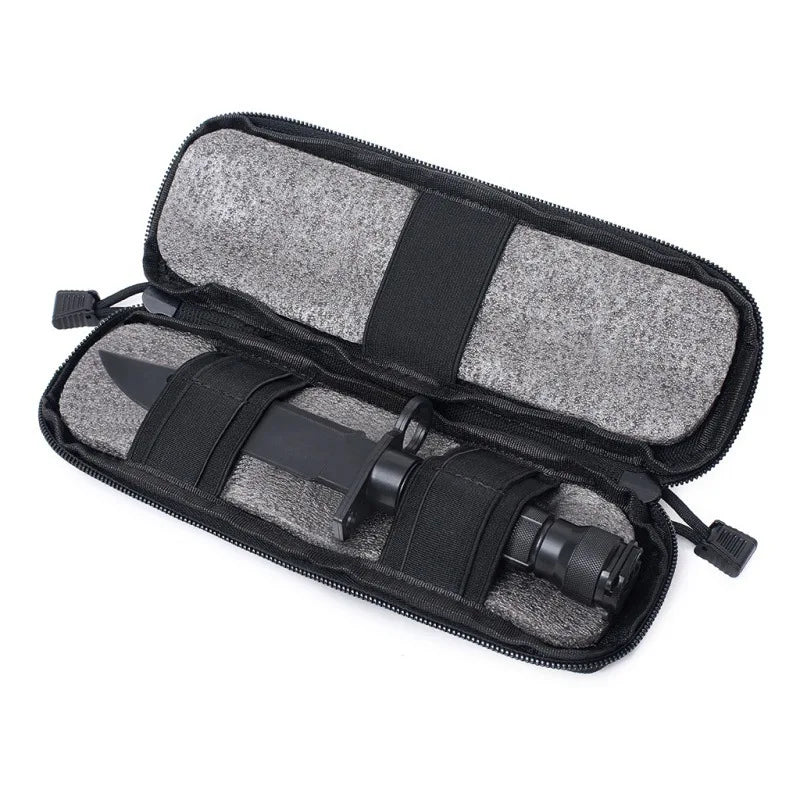 Tactical Molle Knives Pouch EDC Tool Knife Holder Bag Outdoor Sports Hiking Camping Hunting Flashlight Holster Small Waist Bag