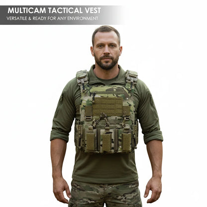 Tactical Vest, Quick Disassembly Twin-Pack, Lightweight Laser-Cut Outdoor Hunting-Style Black Outdoor Equipment Vest, of High Qu