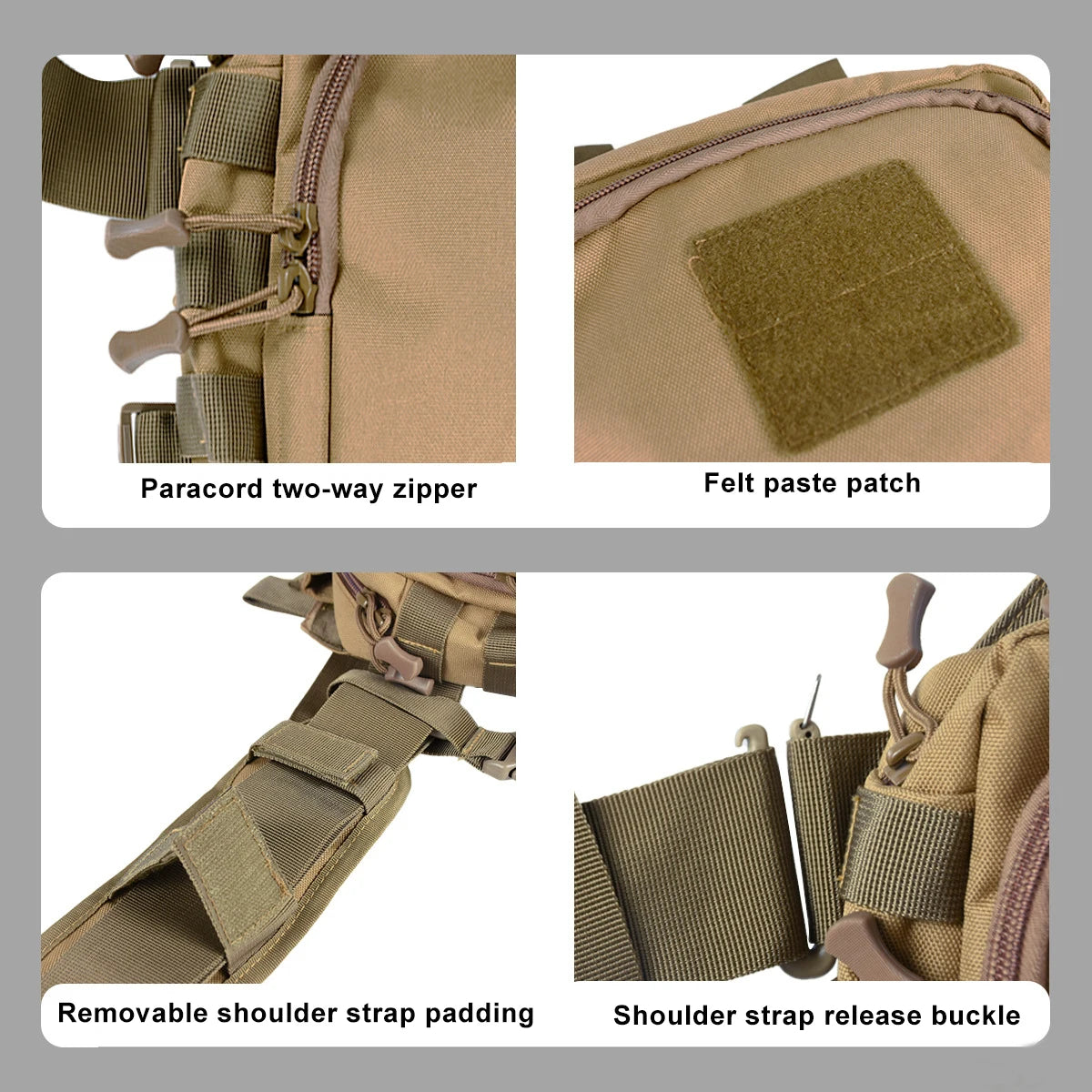 Tactical 2 Bangers Range Bag, Crossbody Pouch with AR/M4 and Pistols Magazine Holders for Outdoor Hunting, Shooting & Sports