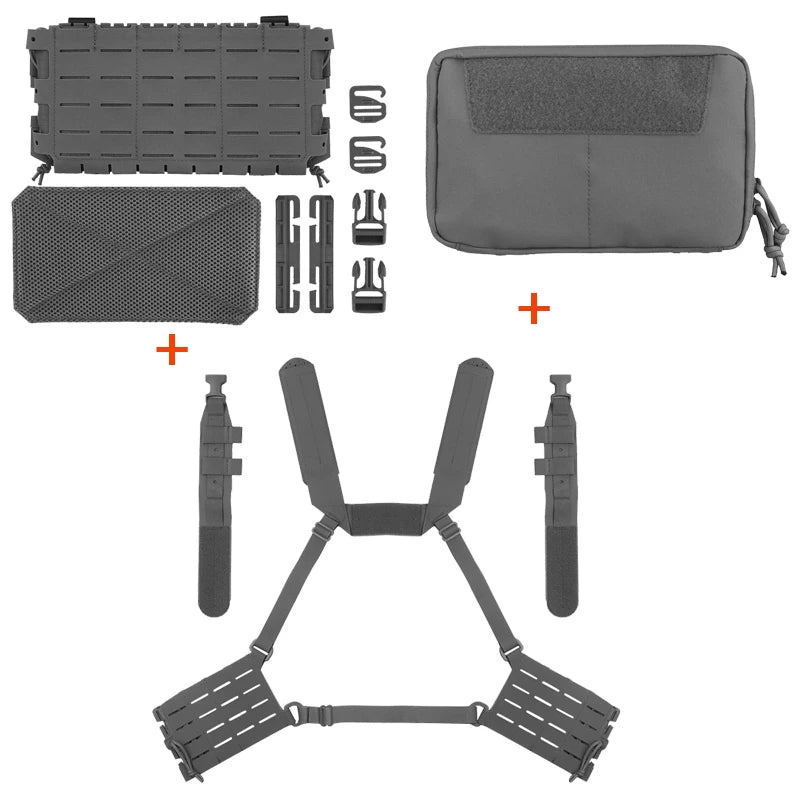 Tactical ARC Chest Rig Kit With ARC V3 Multi-purpose MOLLE Mag Pouch And ARC GP Pouch Quick Release