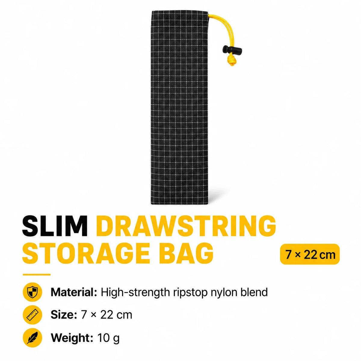 Ultralight Dyneema Ripstop Drawstring Bag Portable Outdoor Storage Pouch Camping Hiking Fishing Gear Organizer Accessories Bag