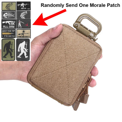 Mini Tactical Molle Utility Pouch Multi-Functional EDC Accessory Bag with Hook-and-Loop for Hunting and Camping