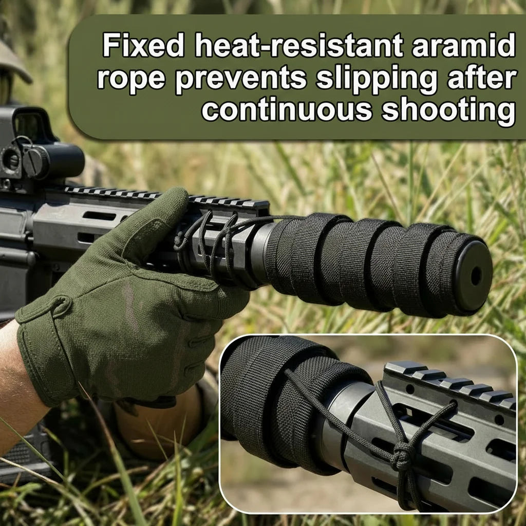 #1200℉ Heat Resistant Burnproof Airsoft Mufflers Wrap 5/6/7/9in Suppressor Cover for Hunting Gun Suppressors Protective Case