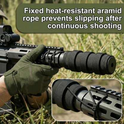#1200℉ Heat Resistant Burnproof Airsoft Mufflers Wrap 5/6/7/9in Suppressor Cover for Hunting Gun Suppressors Protective Case