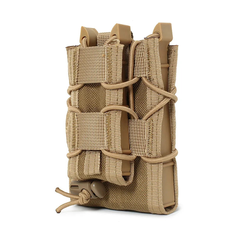 5.56 9mm Magazine Pouch  AK AR M4 AR15 Double Magazine Bag Rifle Pitol Molle Mag Holster Pouch for Hunting CS Paintball