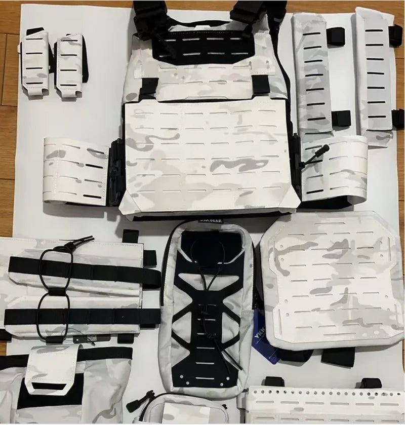 Outdoor Sports - Magnetic Snap Quick Release  Vest And Accessories White