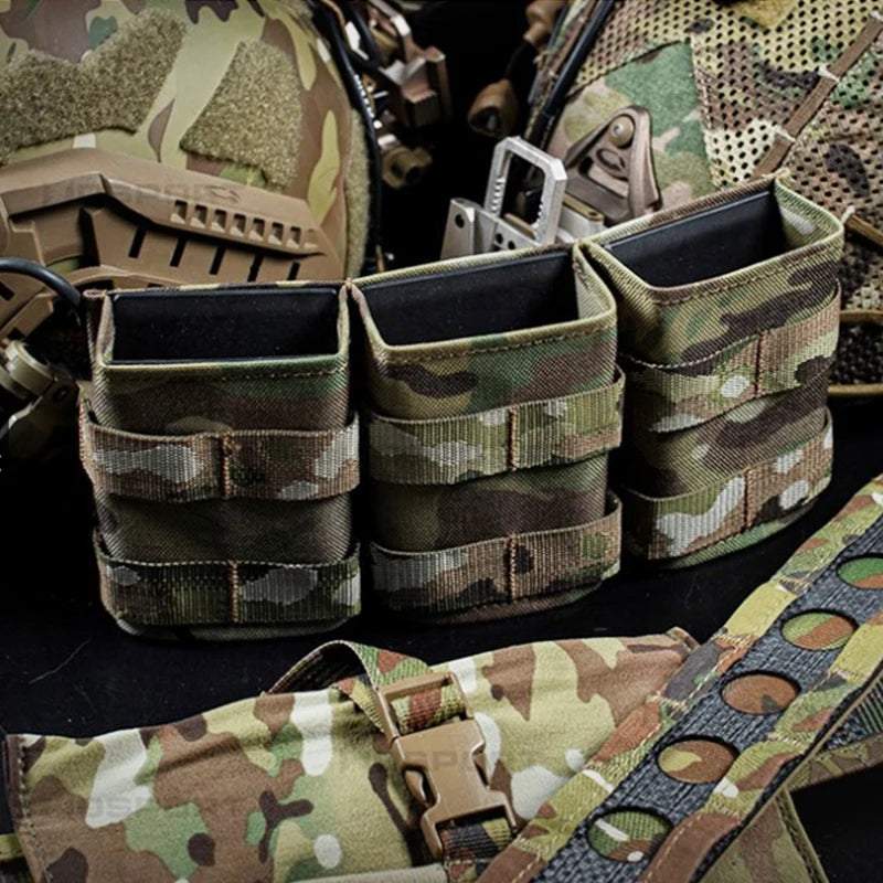 Triple Medium 5.56 Magazine Bag, Tactical Vest Magazine Bag, M4 KYWI MAG Magazine Bag, Tactical Hunting Airsoft equipment