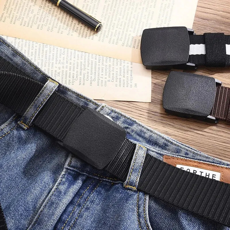 Men's Belt Outdoor Casual Canvas Belt Metal Free Training Nylon Tactical With Pants Jeans Belt Sports Belts For Men Women