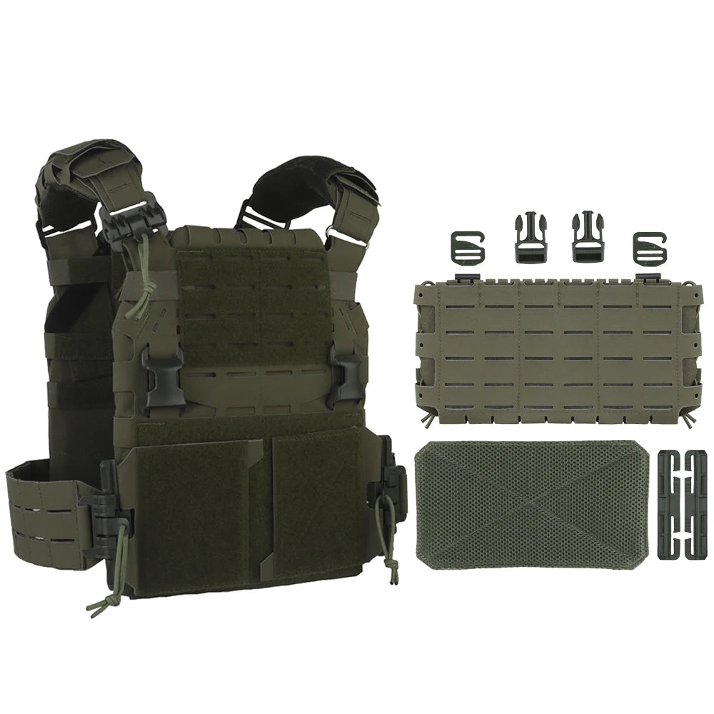Tactical ARC Plate Carrier V2 Assault Rig Combat Training Protective Vest with Triple Magazine Pouch Quick Release MOLLE System