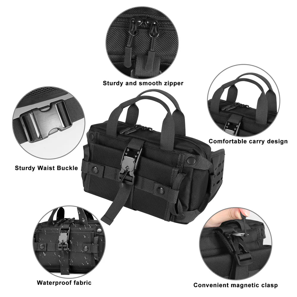 Tactical Waist Fanny Pack for Men Waterproof Crossbody Shoulder Sling Bag for Hiking Outdoor Climbing Fishing Camping