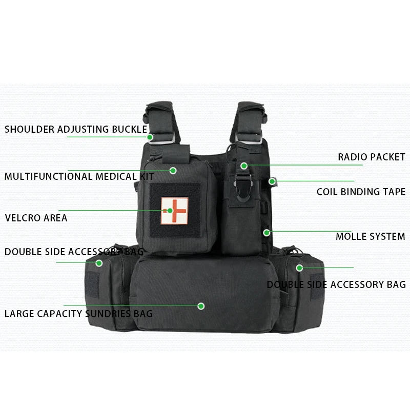 YAKEDA 8280 Tactical Vest - Hunting Tactical Vest - Outdoor Tactical - Full-coverage Vest