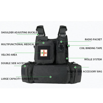 YAKEDA 8280 Tactical Vest - Hunting Tactical Vest - Outdoor Tactical - Full-coverage Vest