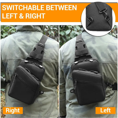 Concealed Carry Gun Bag Pistol Handgun Holster Outdoor Hunting Bag Crossbody Shoulder Pouch Chest Bag EDC Tools Storage Pouch