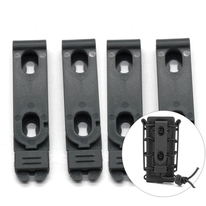 2PCS 4PCS Tactical 9mm Molle Clips Clamp Molle Attachment Soft Shell Magazine Pouch Universal Knife Sheath Back Clips Knife Clip