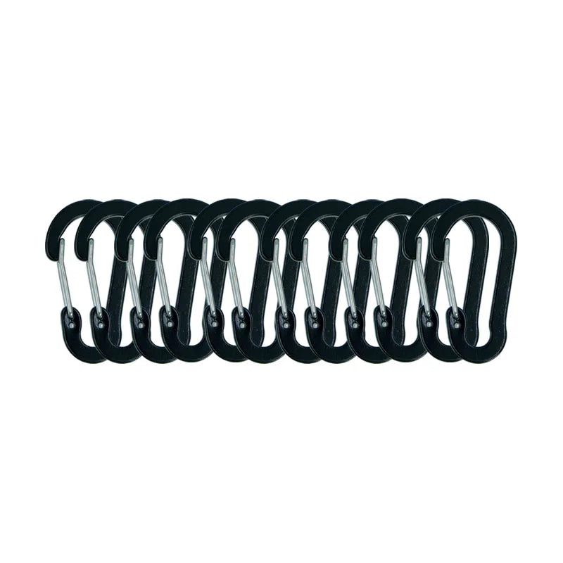 12PCS Carabiner Clip Set Tourist Small Hooks Outdoor Fishing Camping Cycling Hiking Multi Tool Keychain Buckle Karabiners