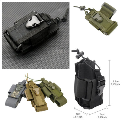 6 Style Tactical Molle Radio Holder Portable Walkie Talkie Pouch Case Radios Holster Bag Camping Hunting Accessories