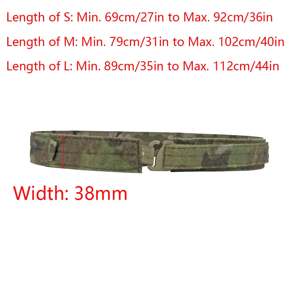 Ferro Style Bison Tactical Inner Belt G Hook Quick Detach Metal Buckle Lightweight Waist Belt Paintball Hunting Accessories