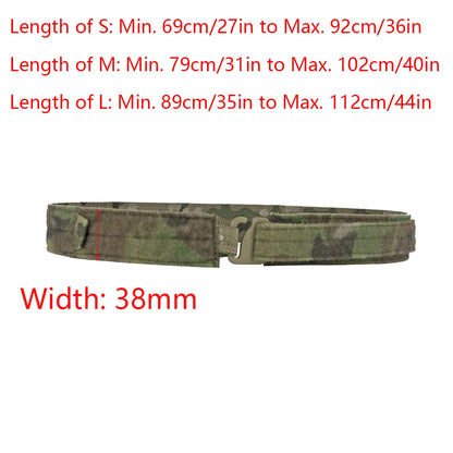 Ferro Style Bison Tactical Inner Belt G Hook Quick Detach Metal Buckle Lightweight Waist Belt Paintball Hunting Accessories