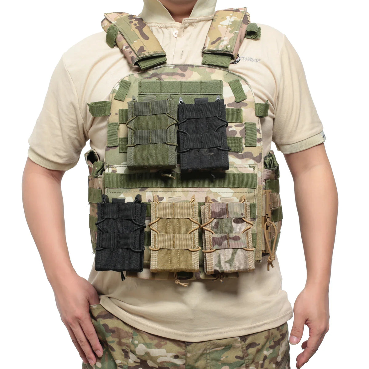 5.56 M4 Molle Single Magazine Pouch AK AR AR15 Mag Holster Outdoor Hunting Vest Pouches EDC Tool Holder Waist Bag