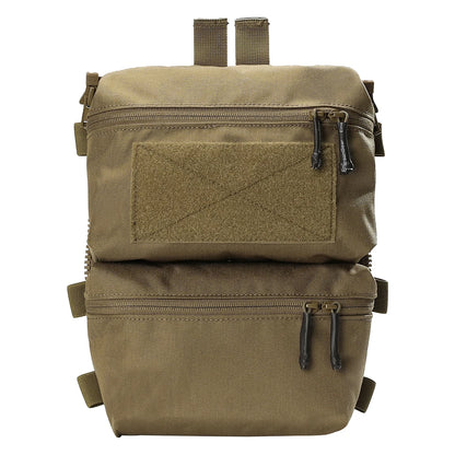 Emersongear For FRO Style V5 Vest Back Panel Double Pouch Hunting Hiking Combat Multi-purpose Bag Zip On Backpack Nylon EM9649