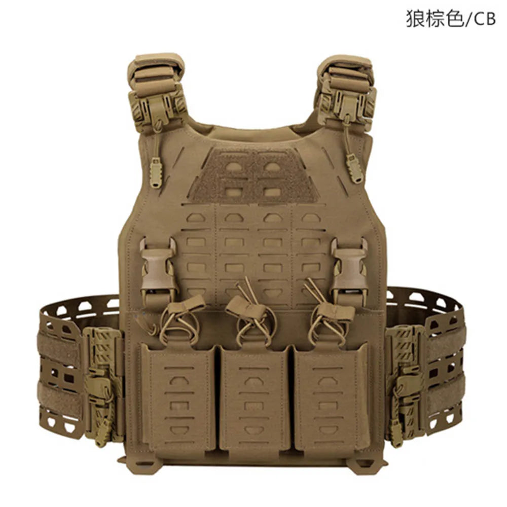 Men's Quick-Release Tactical Vest Lightweight Modular 3D Breathable Outdoor Training Vest for Shooting Hunting Hiking Camping