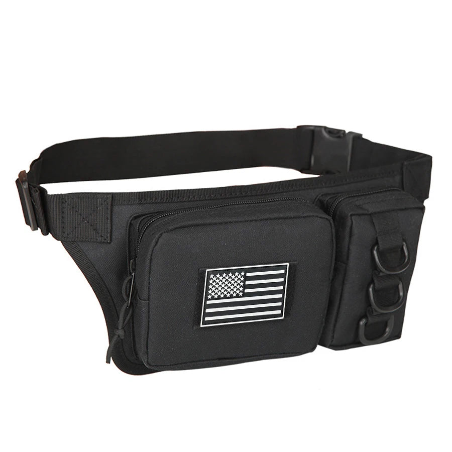 Multifunctional Waist Bag   Outdoor-grade High-Density Wear-Resistant Fabric   D-ring for Mounting   Hidden Zippered Pocket