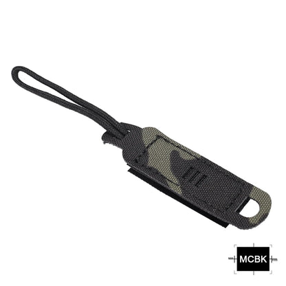 Tactical Zipper Pulls Hook and Loop Backpack Tab Handle Cord Molle 500D Nylon Laser Cut Hunting Bag Accessories