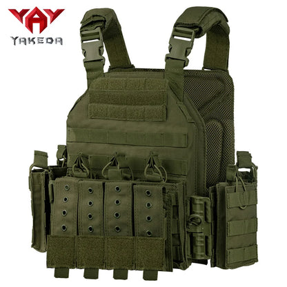 YAKEDA quick dismantling tactical training vest outdoor CS protective equipment combat vest camouflage suit