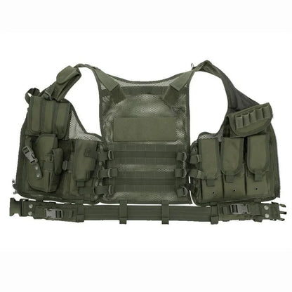 Tactical MOLLE Vest Security Combat Body Armor Vests Training Jacket Accessories for Airsoft Hunting Outdoor CS Cosplay