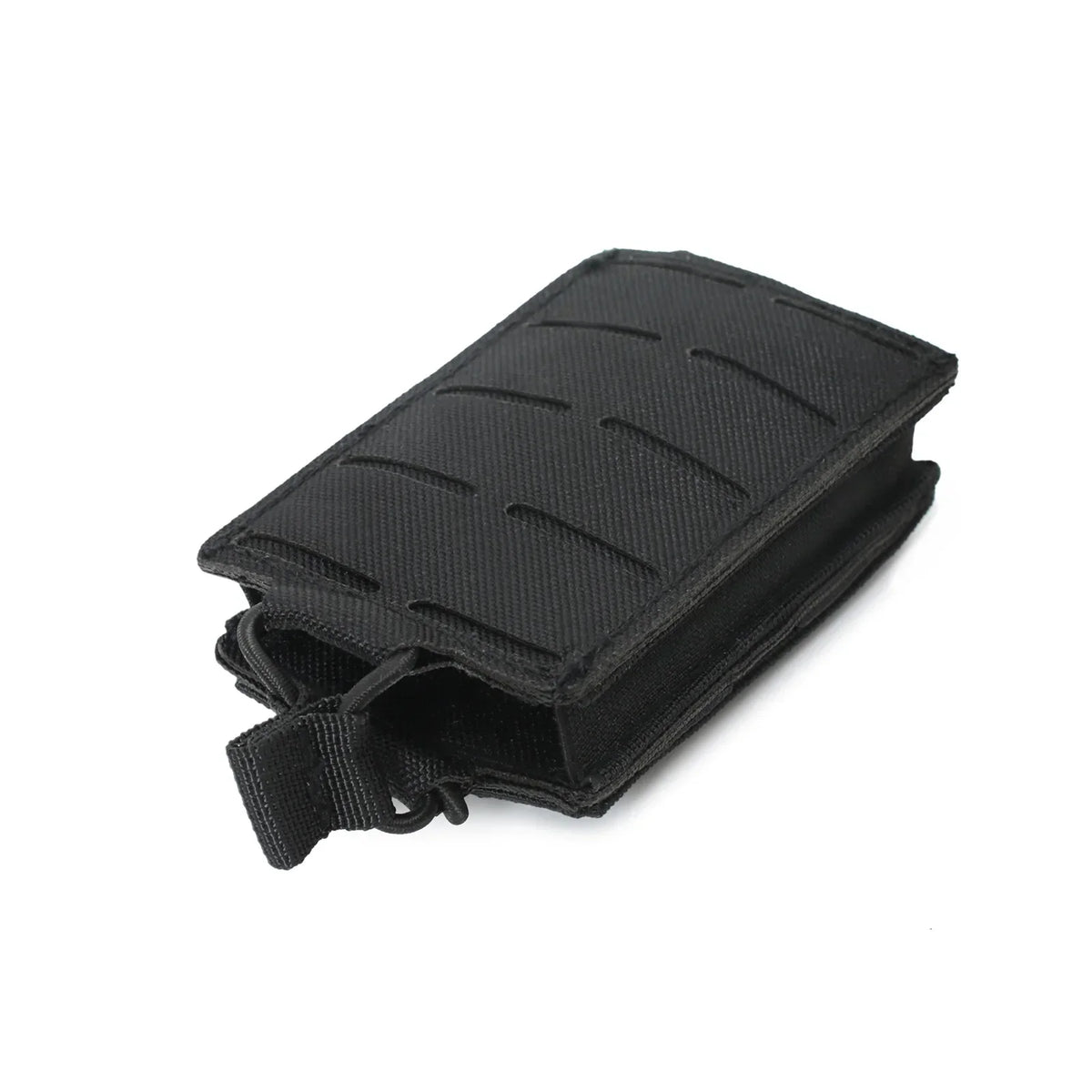 M4 M16 AR15 5.56mm Magazine Bag MOLLE Single Magazine Leather Case EDC Fanny Pack, Laser Cut Open