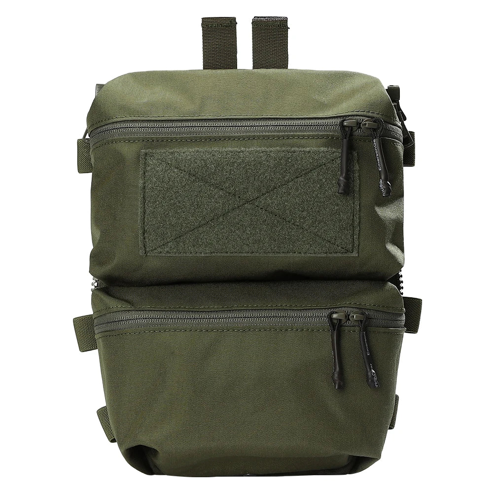 Emersongear For FRO Style V5 Vest Back Panel Double Pouch Hunting Hiking Combat Multi-purpose Bag Zip On Backpack Nylon EM9649
