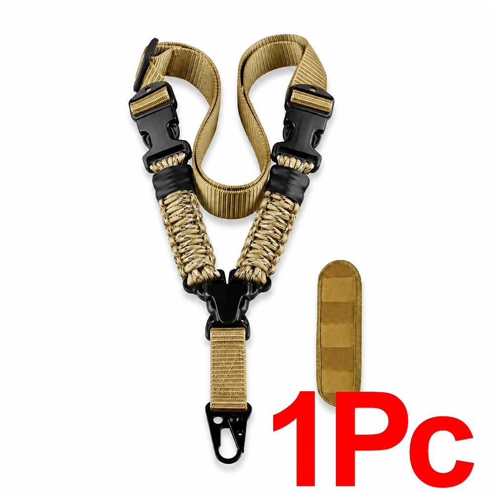 Single Point Sling Tactical Sling Adjustable Multifunctional Wear Resistant Nylon Shoulder Strap Outdoor Sports Hunting Harness