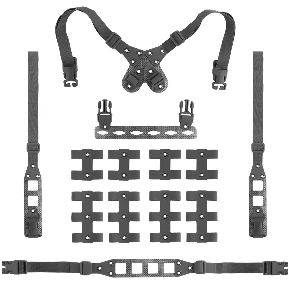 Tactical Modular Chest Rig MOLLE Link Lightweight Hunting Combat Airsoft Vest DIY Cosplay Chest Rig Gear Hunting Accessories
