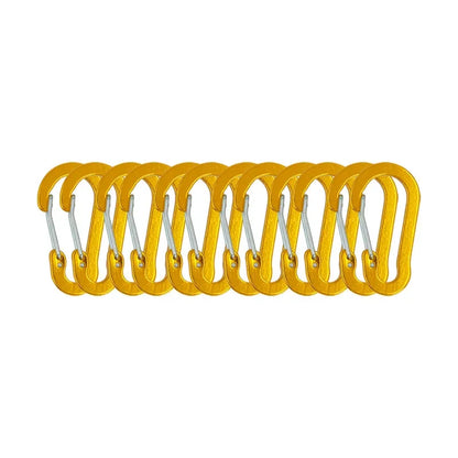 12PCS Carabiner Clip Set Tourist Small Hooks Outdoor Fishing Camping Cycling Hiking Multi Tool Keychain Buckle Karabiners