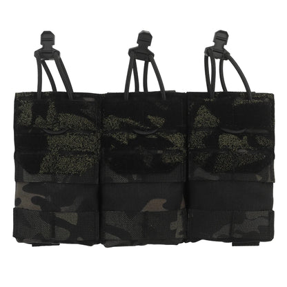 Dual Purpose 5.56 M4 Triple Magazine Pouch Tactical Vest K series Plate Carrier Front Placard AG 3 MAG Bag Holder