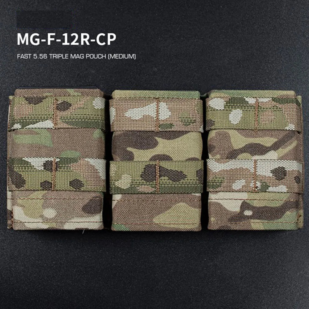 Tactical Fast 5.56 Triple Mag Pouch Medium M4 KYWI Molle Magazine Pouch Insert Open Malice Clip Strap Hunting Airsoft Accessorie