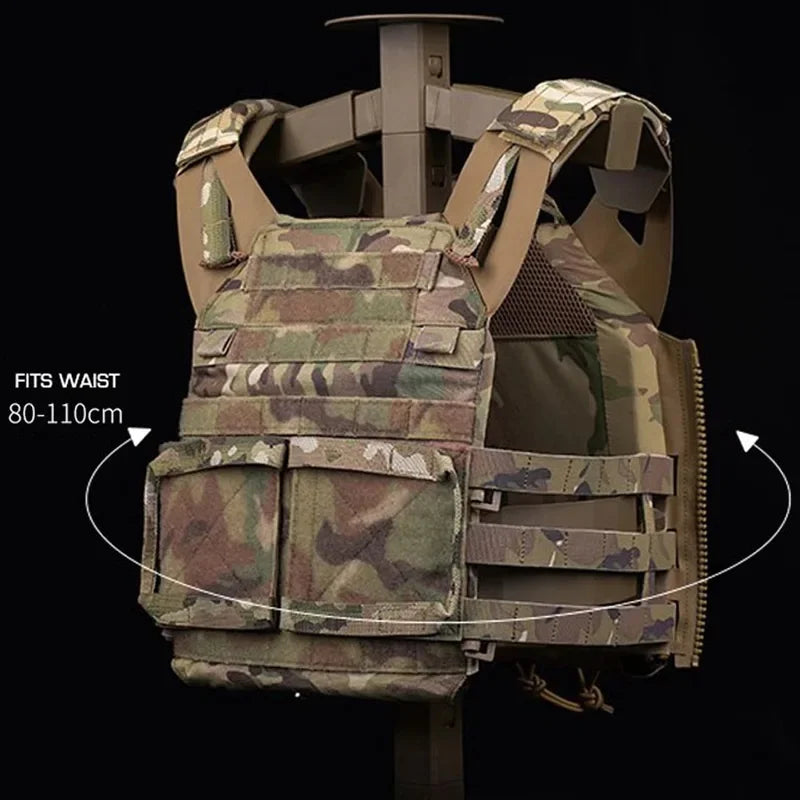 Tactical MOLLE Quick Release JPC 2.0 Plate Carrier Vest Lightweight Storage Design For Outdoor Airsoft Hunting Combat Training