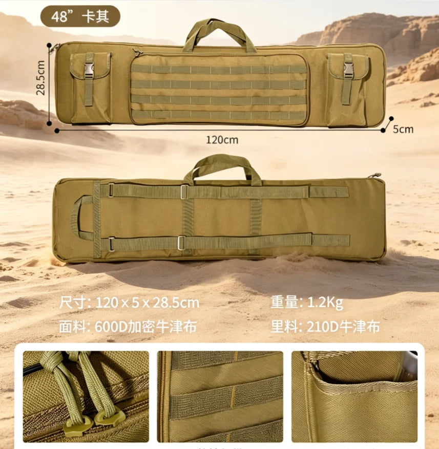 #Hot Tactical Rifle Bag 120cm/90cm Gun Carrying Case Hunting Gun Bag Rifle Case Shotguns Transport Backpack with Pistol Holster