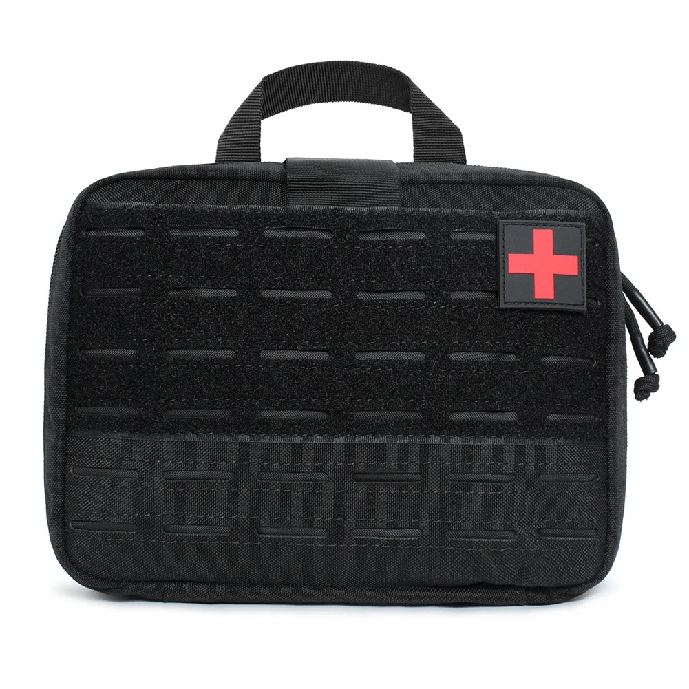 Everyday Carry Survival Bag Lightweight Waist Bag Red Cross Patch Magic Tape for Sports Survival/Camping/Hiking/Hunting