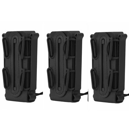 3Pcs 9mm Mag Pouches Pistol Magazine Pouch Soft Shell Magazine Pouch Tactical Rifle Fast Mag Carrier Holder for Belt&Molle Sytem