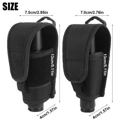 Tactical Flashlight Holster Nylon Molle Pouch Portable LED Torch Bag Waist Belt Pack for Hunting Camping Flashlight Bag