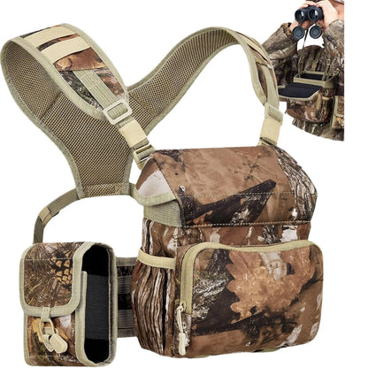 Multifunctional Camo Tactical Chest Bag, Portable Waist Pack for Telescope Rangefinder Storage, Waterproof Wear-resistant Crossb