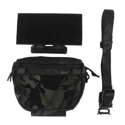 Tactical Raid Drop Down Pouch Detachable Militar Hunting Vest Abdominal Dump Drop Pouch Fanny Pack ARC Vest/Chest Rig Accessory