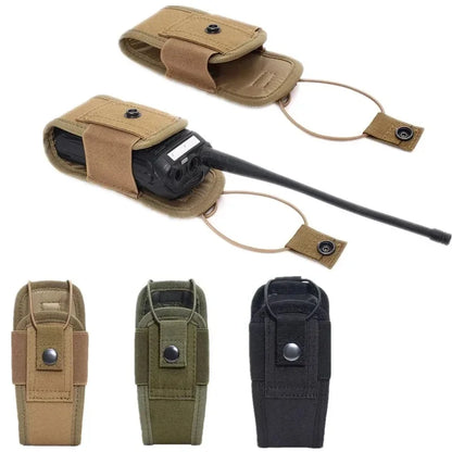 1-3pcs Nylon Pouch Tactical Radio Walkie Bag Holder Pocket Portable Interphone Holster Carry Bag Hunting Camping