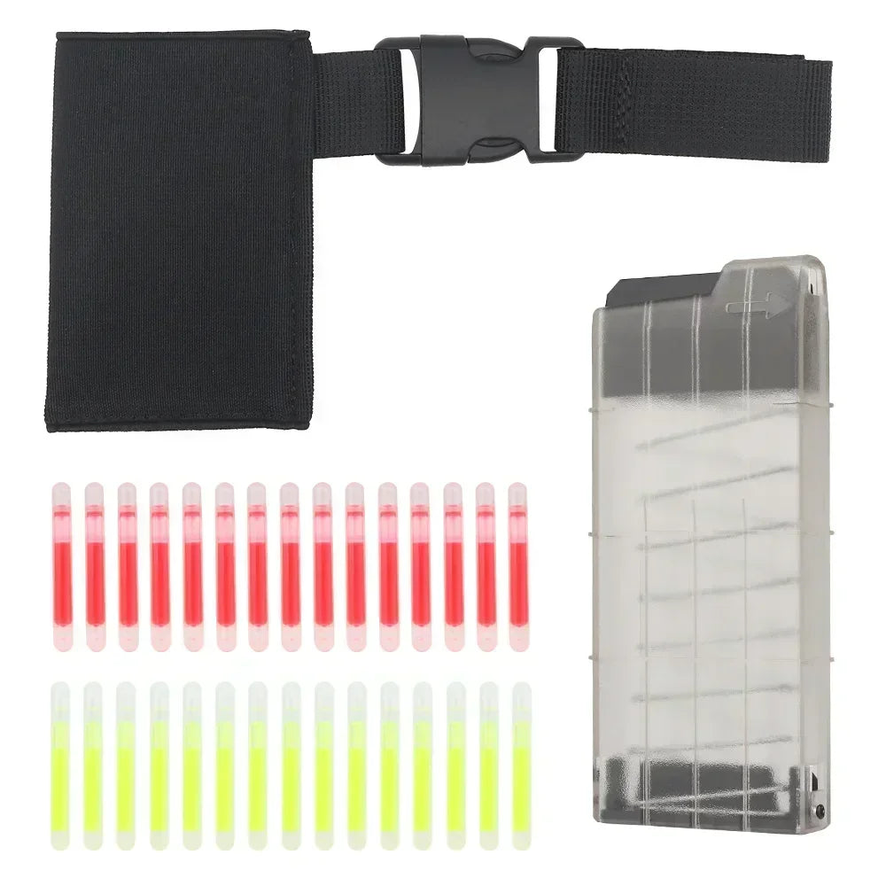 Tactical Marking Light Dispenser with Training Light Belt Pouch Hanger, Airsoft Fluorescent Glow Sticks with Fixed Sleeve