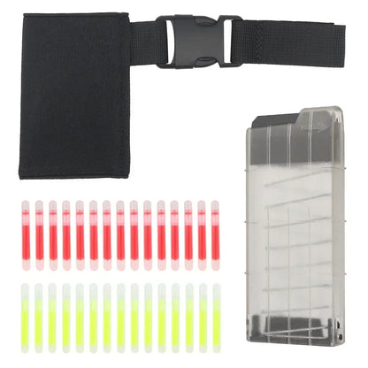 Tactical Marking Light Dispenser with Training Light Belt Pouch Hanger, Airsoft Fluorescent Glow Sticks with Fixed Sleeve