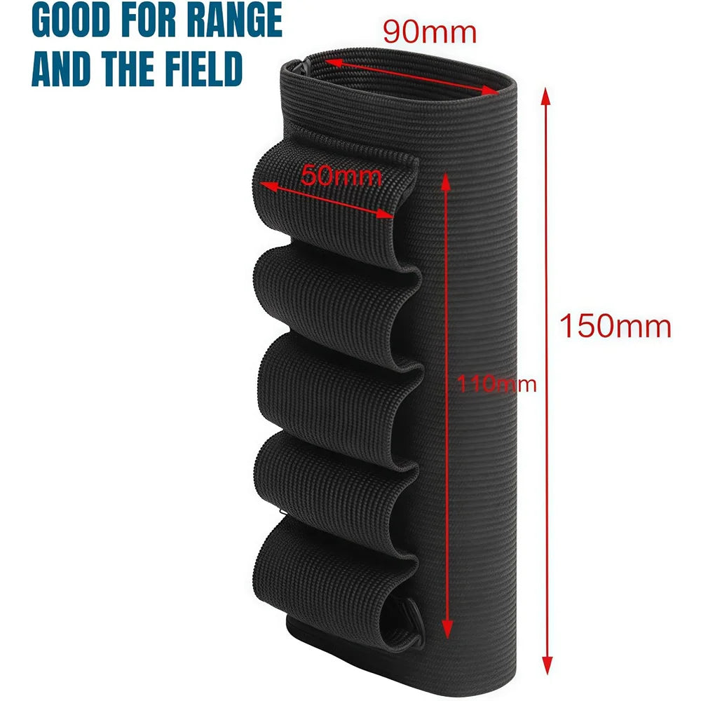 Tactical Buttstock for Shotguns 5 Shotgun Shell 12 / 20GA Gauge Ammo Holder bag Holder Ammo Pouch Hunters Butt Stock Accessories